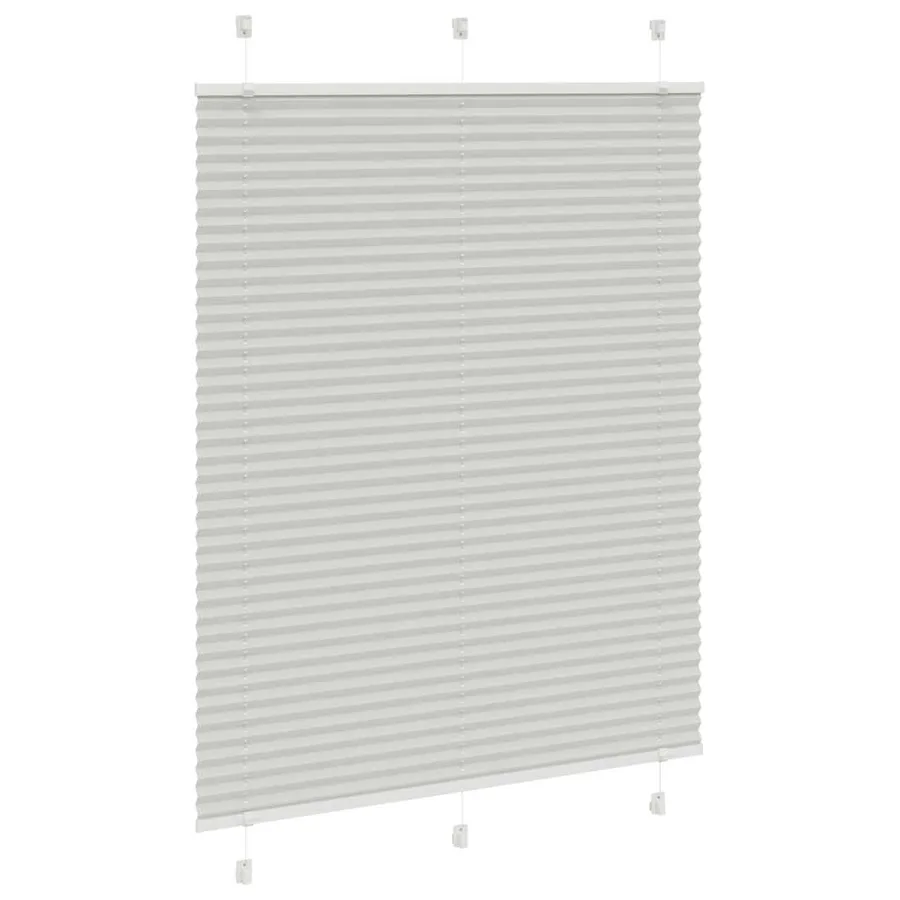 Store plissé gris clair 105x100cm largeur du tissu 104,4cm - 3