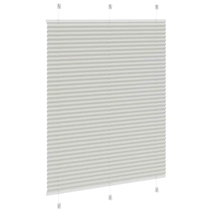 Store plissé gris clair 105x100cm largeur du tissu 104,4cm - 4