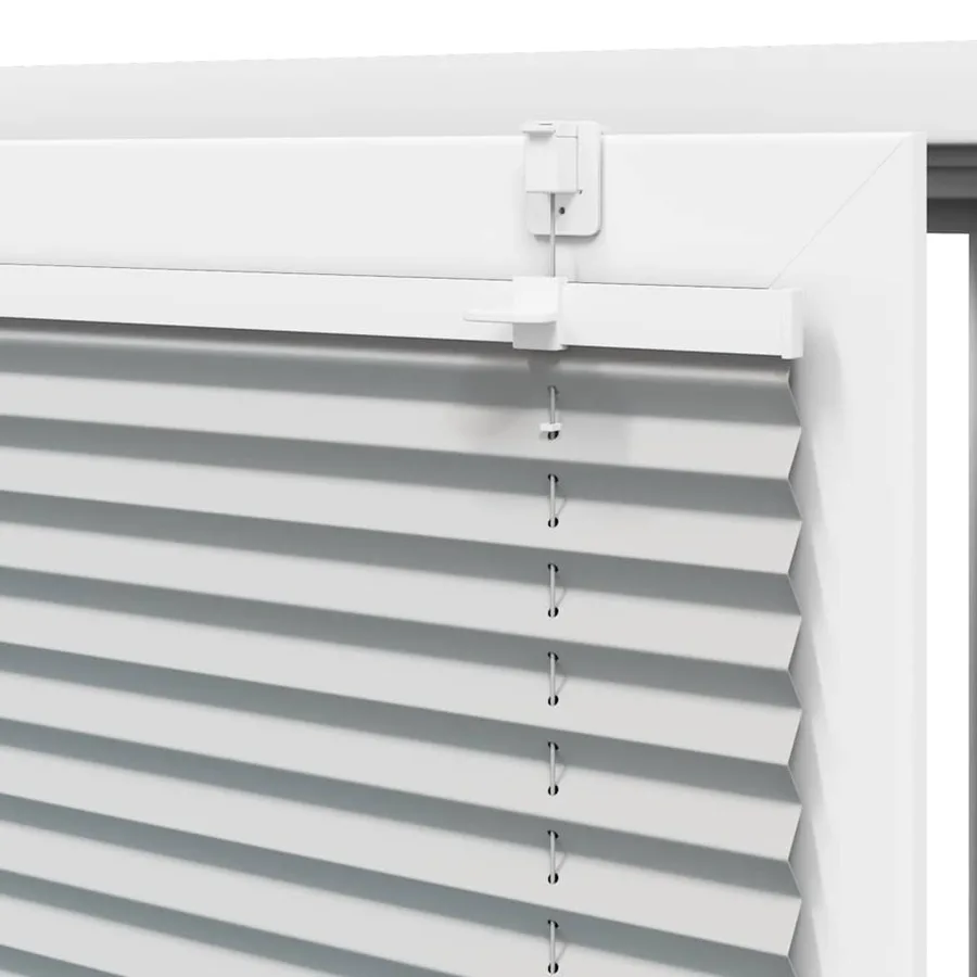 Store plissé gris clair 105x100cm largeur du tissu 104,4cm - 9