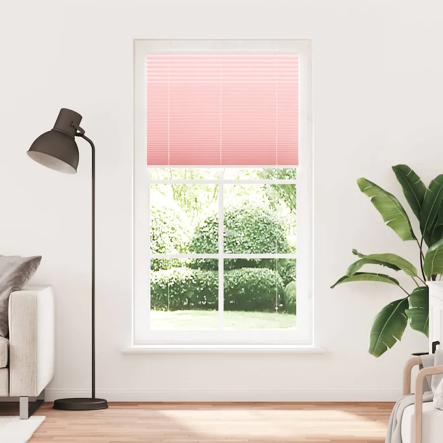 Store plissé rose 110x200 cm largeur du tissu 109,4cm polyester - 2