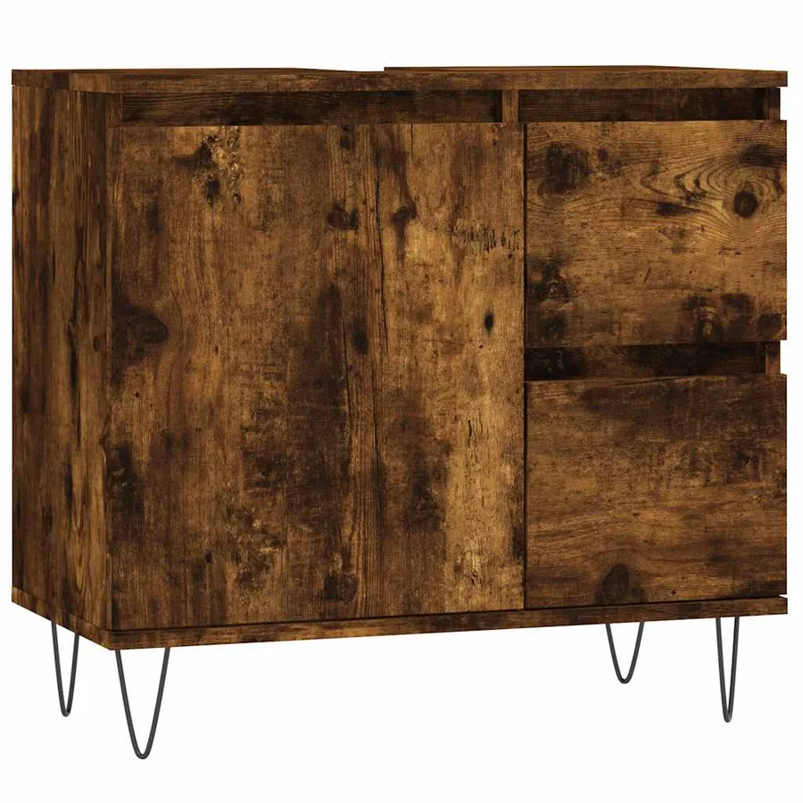 Ensemble de meubles de salle de bain 3 pcs Chêne fumé - 9