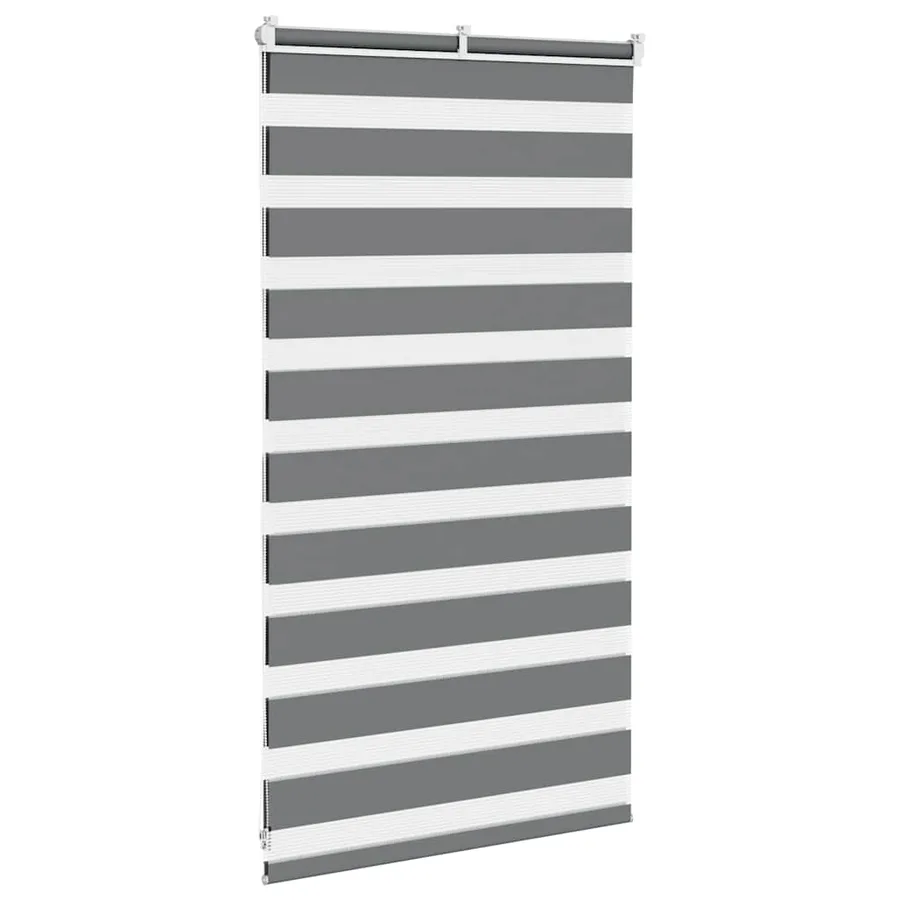 Store zèbre gris foncé largeur du tissu 85,9 cm polyester - 4
