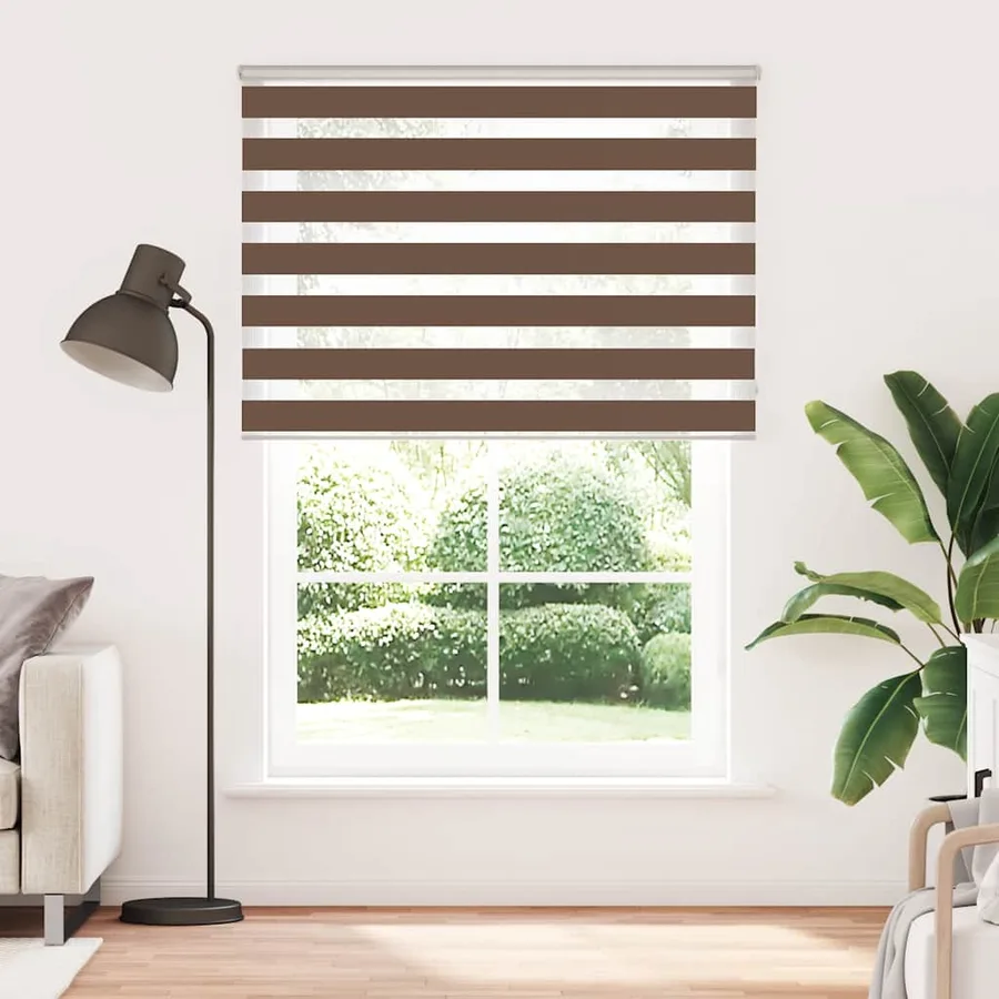 Store zèbre marron 160x200cm largeur du tissu 155,9cm polyester - 2