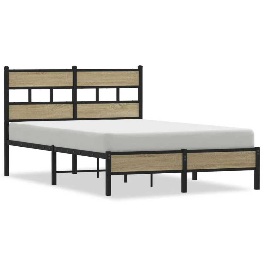 Cadre de lit sans matelas chêne sonoma 120x200 cm - 2