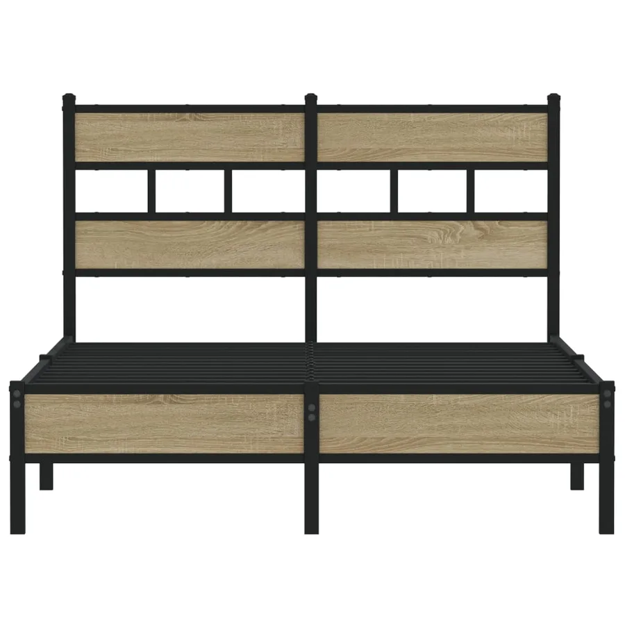 Cadre de lit sans matelas chêne sonoma 120x200 cm - 4