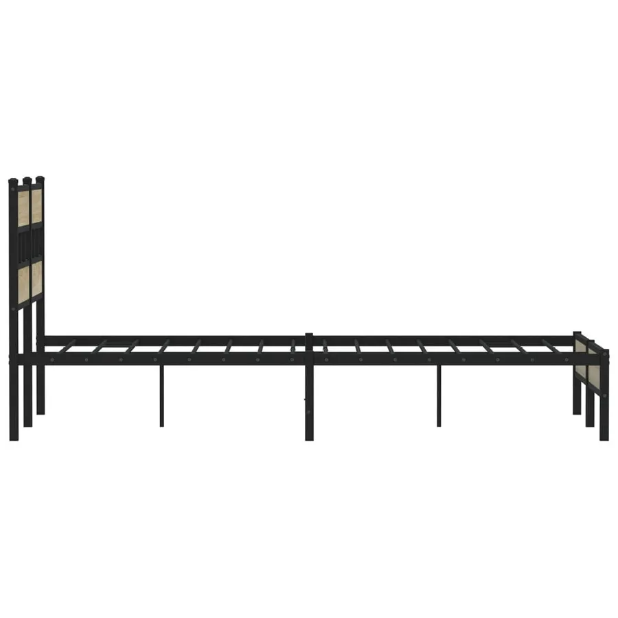 Cadre de lit sans matelas chêne sonoma 120x200 cm - 5