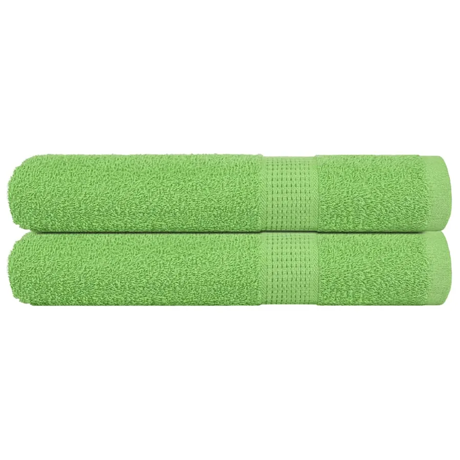 Serviettes FROGN 2 pcs vert pomme 100x200 cm 360 g/m²