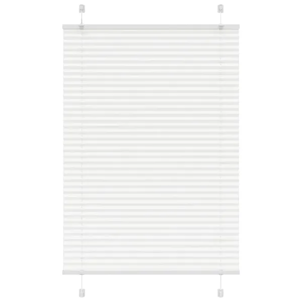 Store plissé blanc 95x100 cm largeur du tissu 94,4 cm polyester