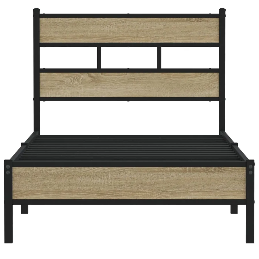 Cadre de lit sans matelas chêne sonoma 107x200 cm - 4