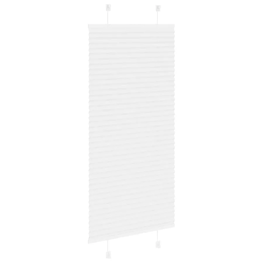 Store plissé blanc 60x100 cm largeur du tissu 59,4 cm polyester - 4