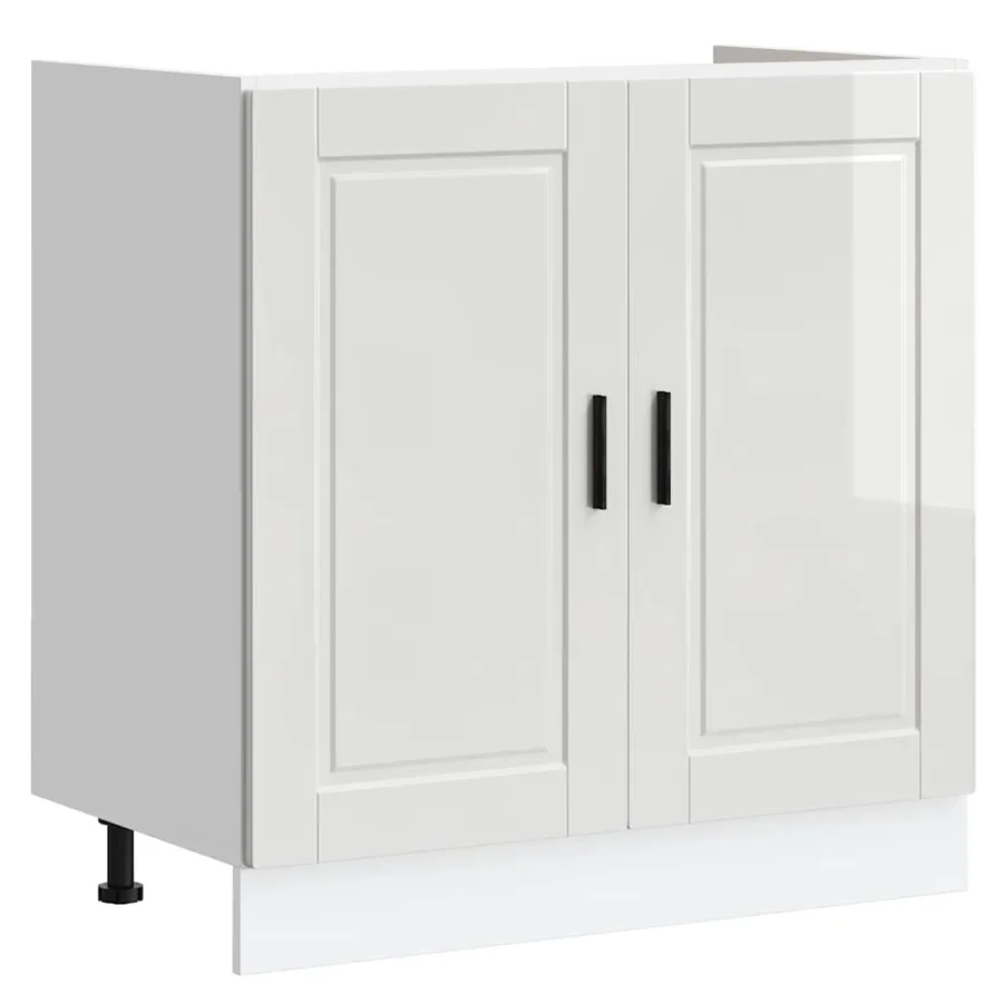 Meuble bas pour évier Porto blanc brillant 80x46x81,5 cm - 2