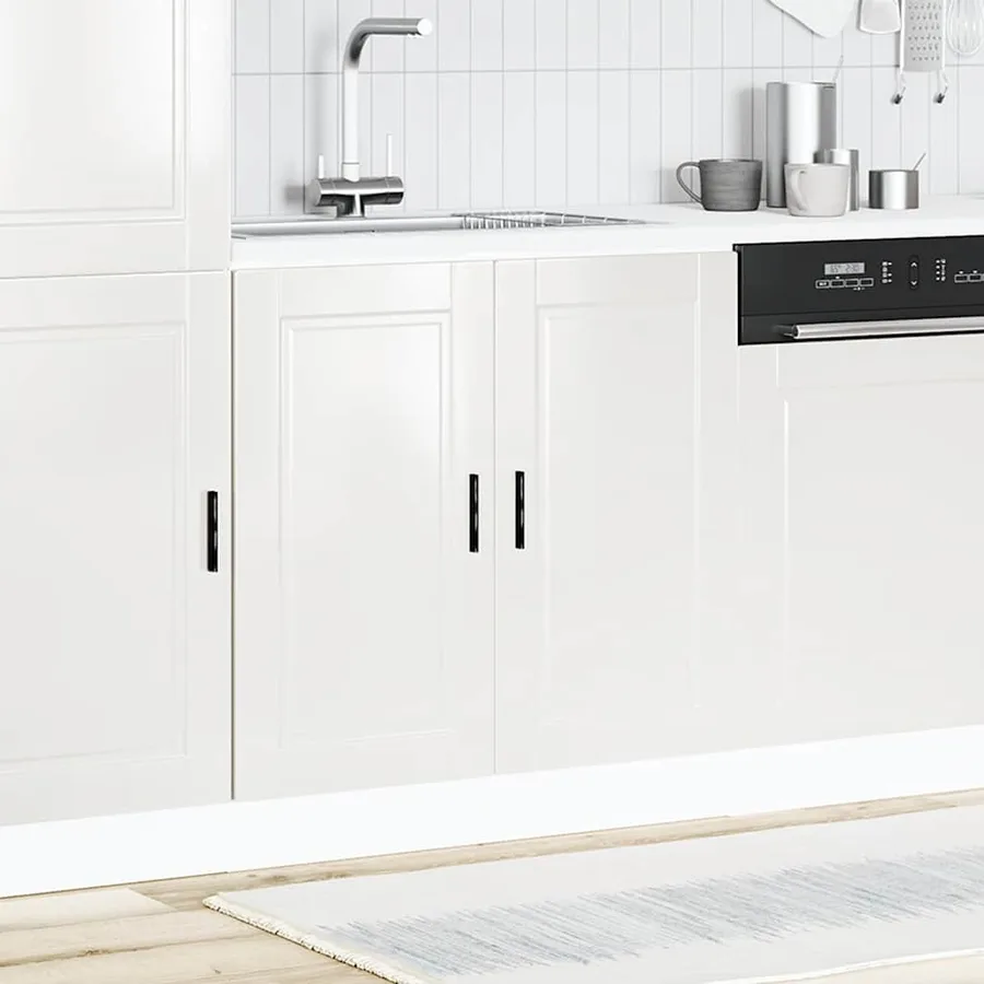 Meuble bas pour évier Porto blanc brillant 80x46x81,5 cm - 3