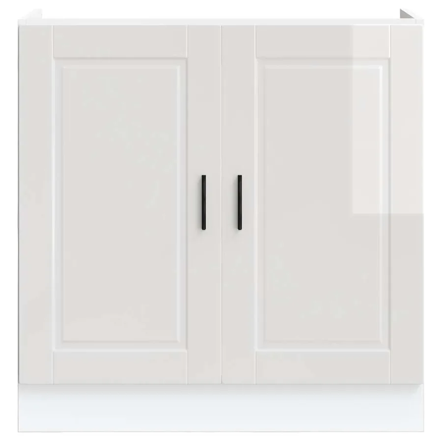 Meuble bas pour évier Porto blanc brillant 80x46x81,5 cm - 4