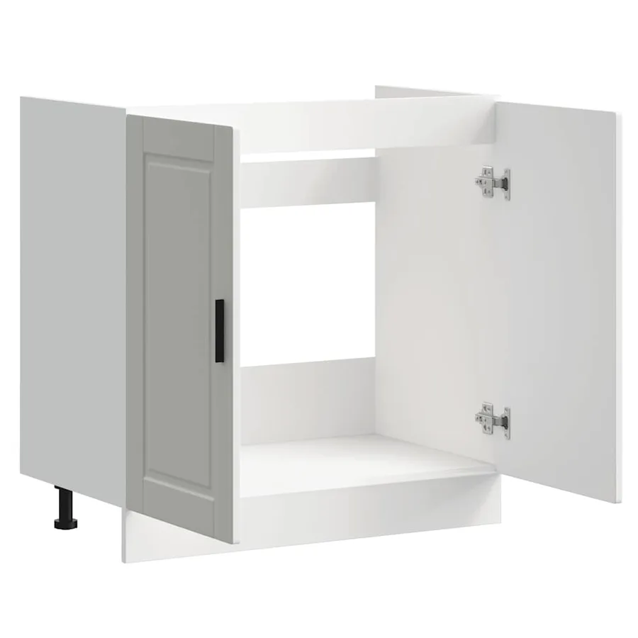 Meuble bas pour évier Porto blanc brillant 80x46x81,5 cm - 5