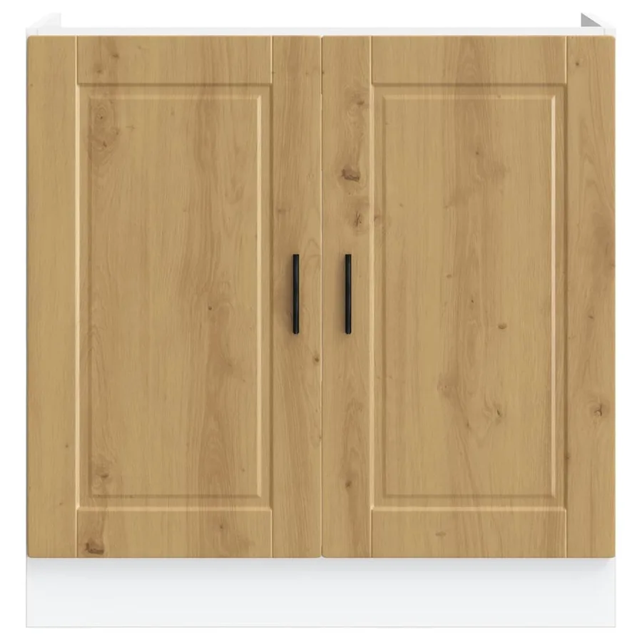 Meuble bas pour évier Porto chêne artisanal bois ingénierie - 4