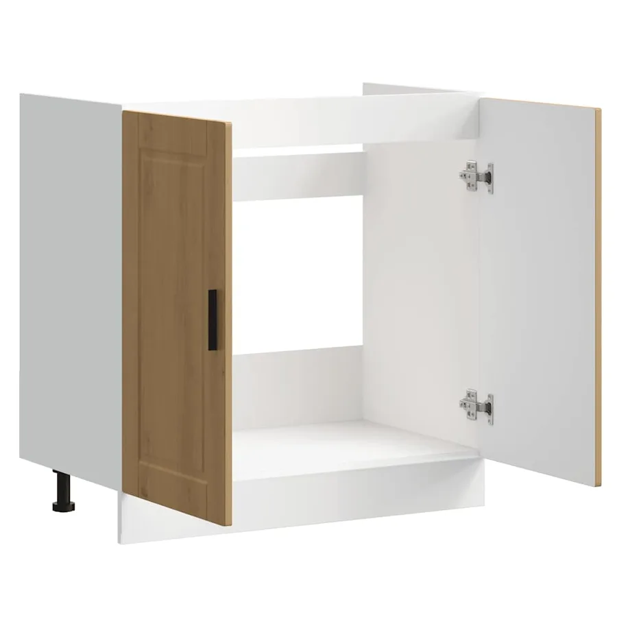 Meuble bas pour évier Porto chêne artisanal bois ingénierie - 5