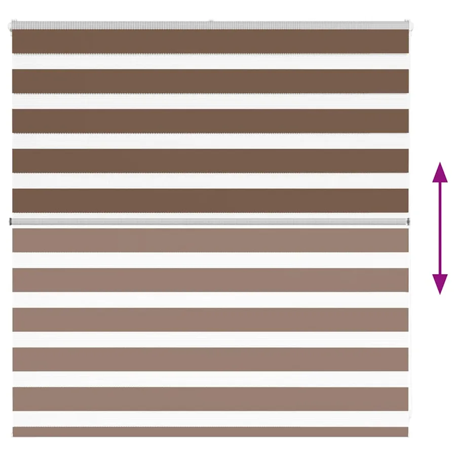 Store zèbre marron 140x100cm largeur du tissu 135,9cm polyester - 5