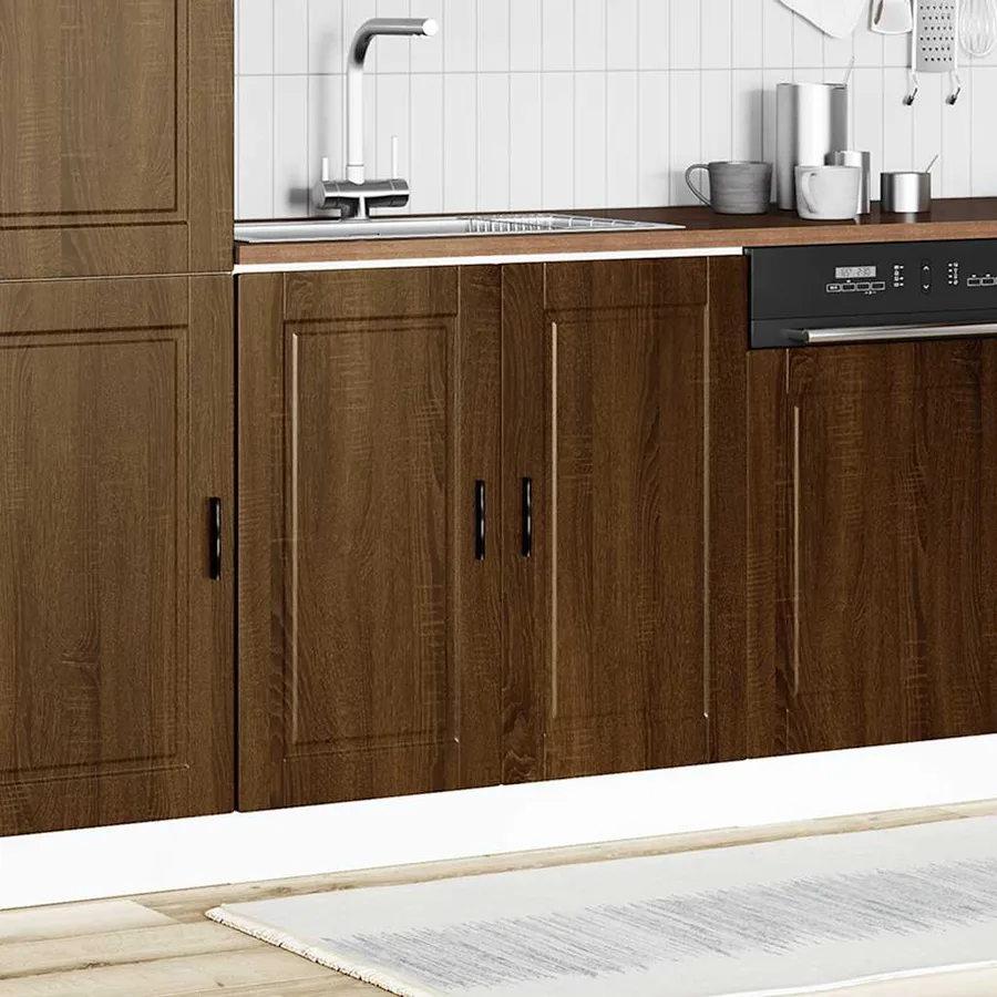Meuble bas pour évier Porto chêne marron bois ingénierie - 3