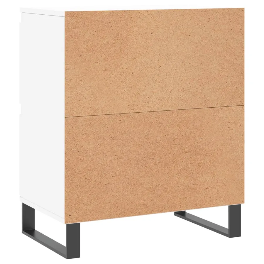 Buffets 2 pcs blanc bois d'ingénierie - 8