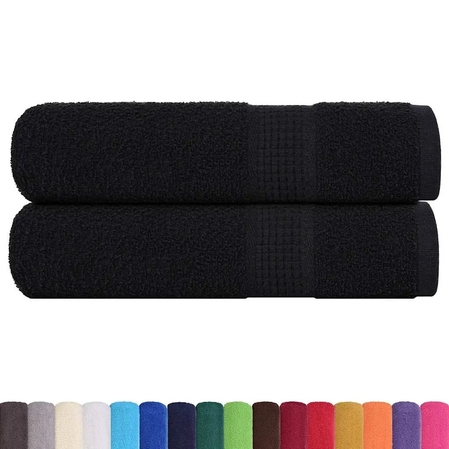 Serviettes de bain FROGN 2 pcs noir 100x150 cm 360 g/m² - 2