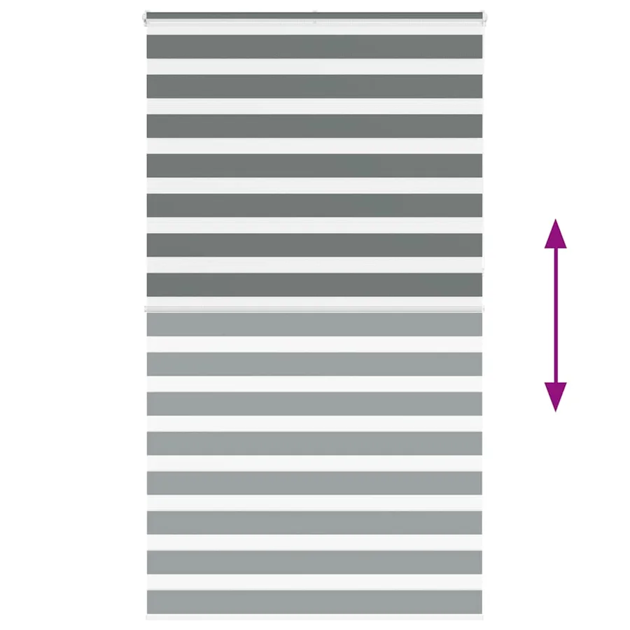 Store zèbre gris foncé largeur du tissu 120,9 cm polyester - 5