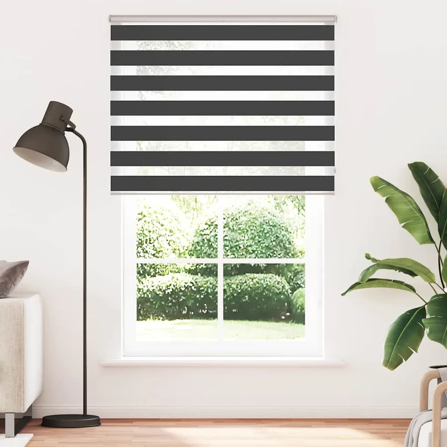 Store zèbre noir 145x200 cm largeur du tissu 140,9 cm polyester - 2