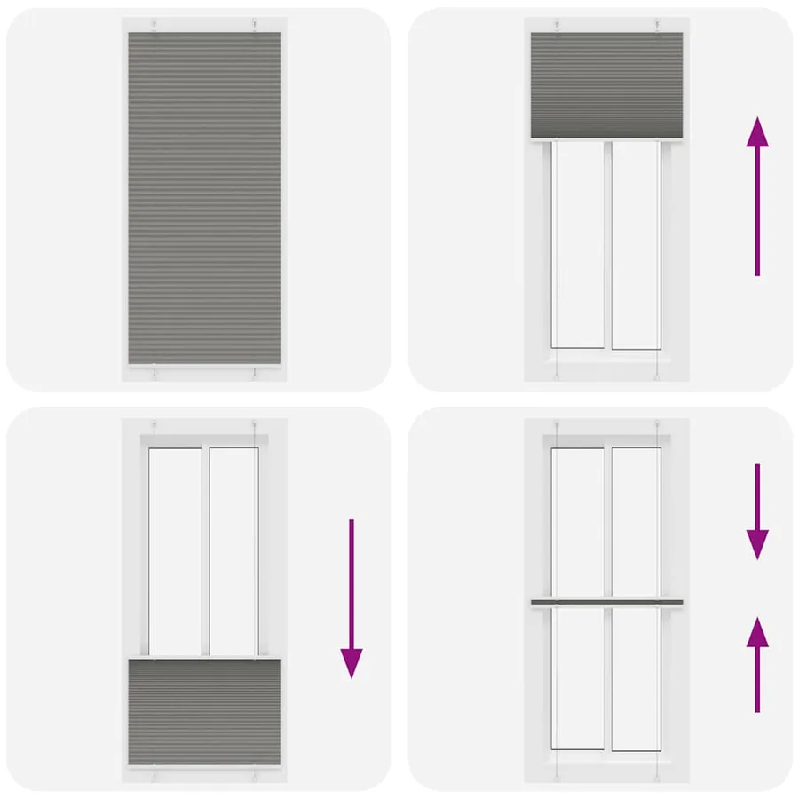 Store plissé anthracite 90x200 cm largeur du tissu 89,4 cm - 7