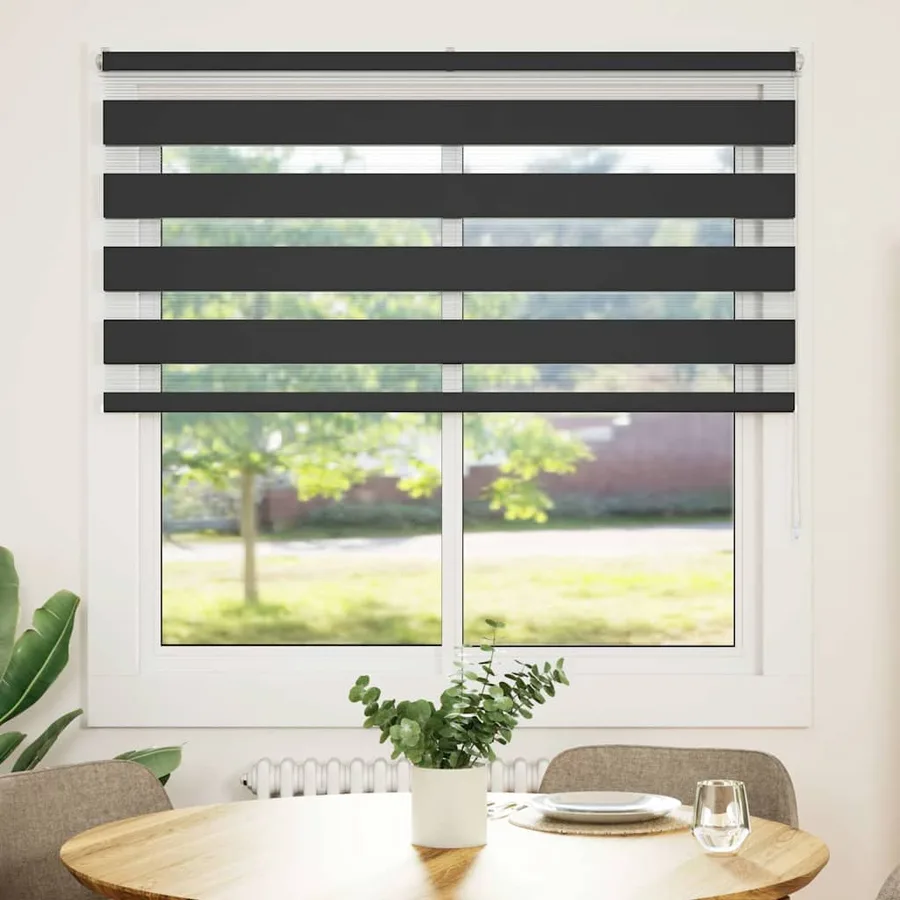 Store zèbre noir 145x100 cm largeur du tissu 140,9 cm polyester - 2