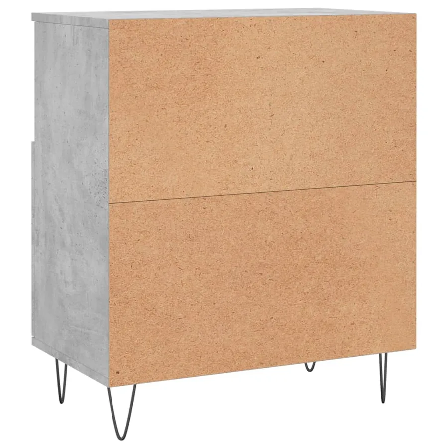 Buffets 2 pcs gris béton bois d'ingénierie - 8