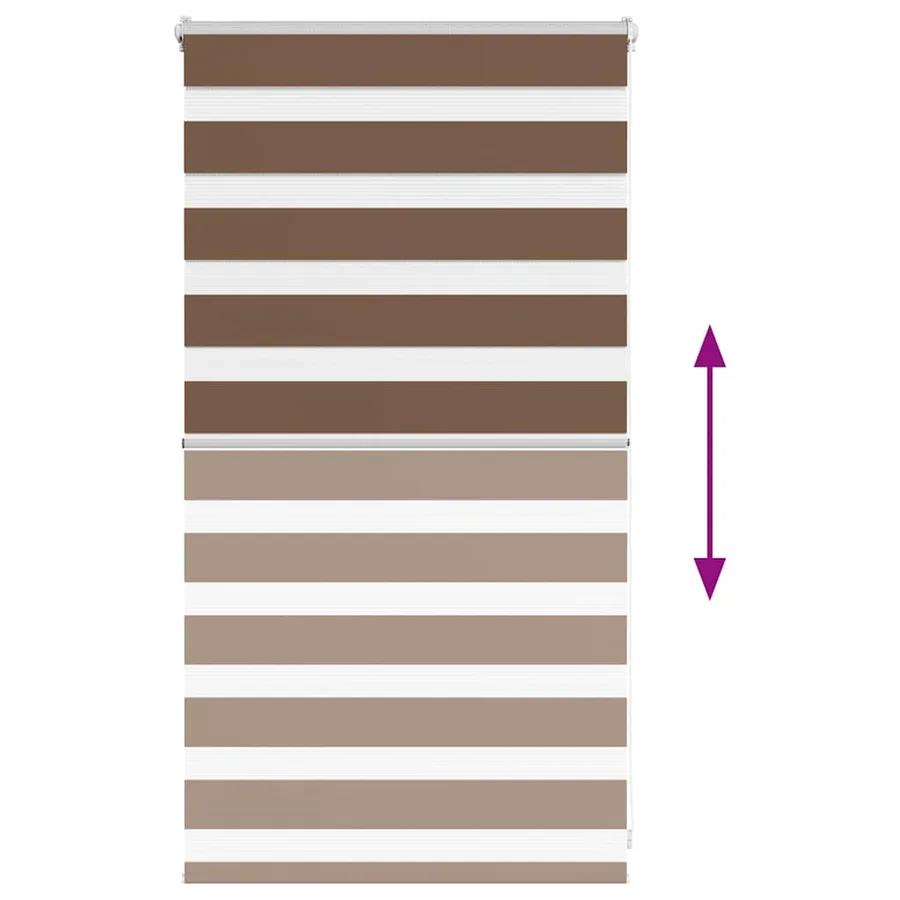 Store zèbre marron 80x100 cm largeur du tissu 75,9 cm polyester - 5