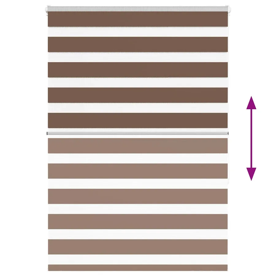 Store zèbre marron 115x150cm largeur du tissu 110,9cm polyester - 5
