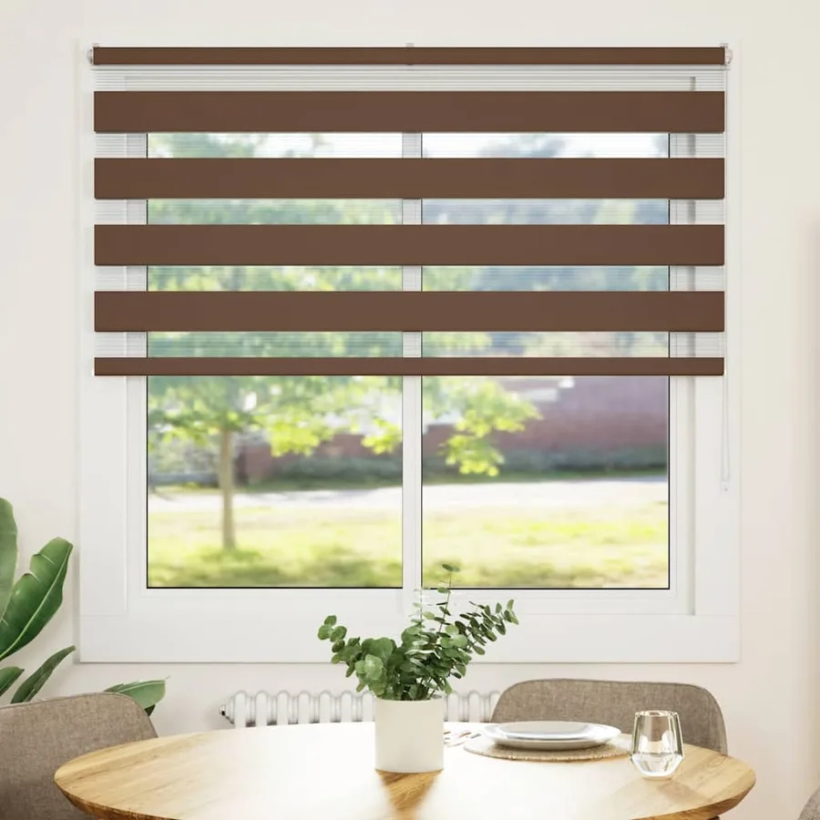 Store zèbre marron 150x150cm largeur du tissu 145,9cm polyester - 2