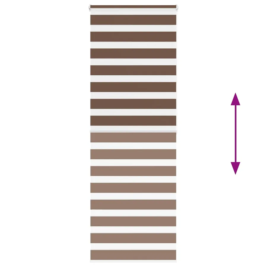 Store zèbre marron 80x200 cm largeur du tissu 75,9 cm polyester - 5