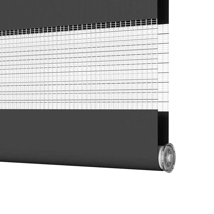 Store zèbre noir 90x230 cm largeur du tissu 85,9 cm polyester - 12