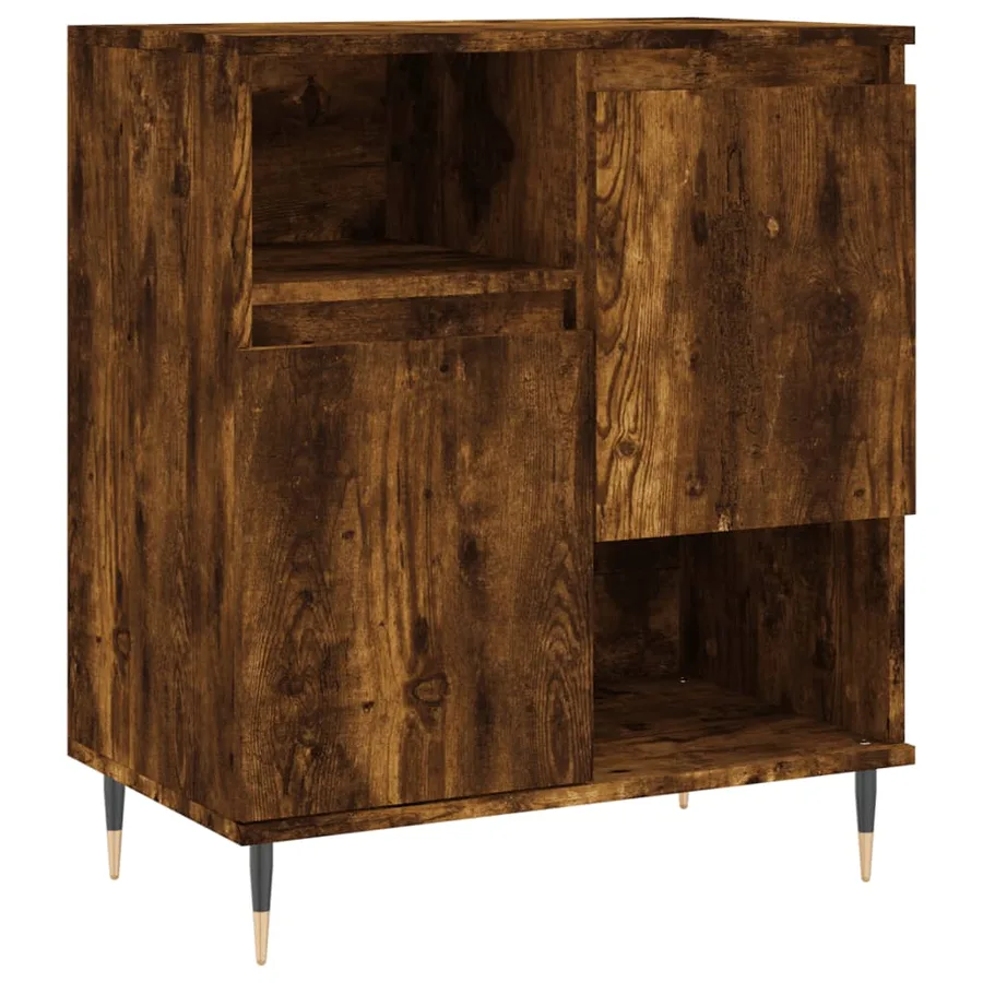 Buffets 2 pcs chêne fumé bois d'ingénierie - 5