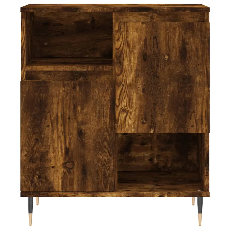 Buffets 2 pcs chêne fumé bois d'ingénierie - 6