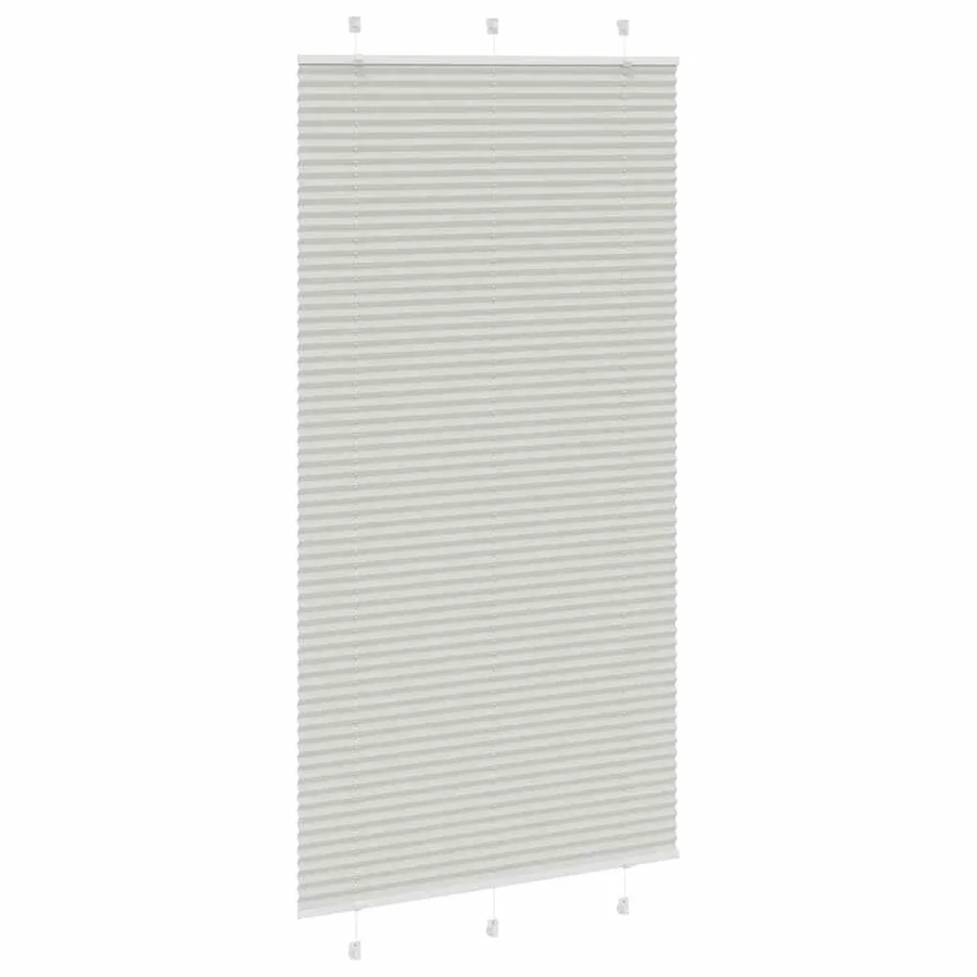 Store plissé gris clair 105x200cm largeur du tissu 104,4cm - 3