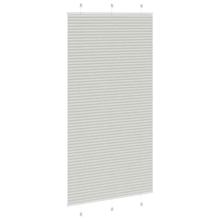 Store plissé gris clair 105x200cm largeur du tissu 104,4cm - 4