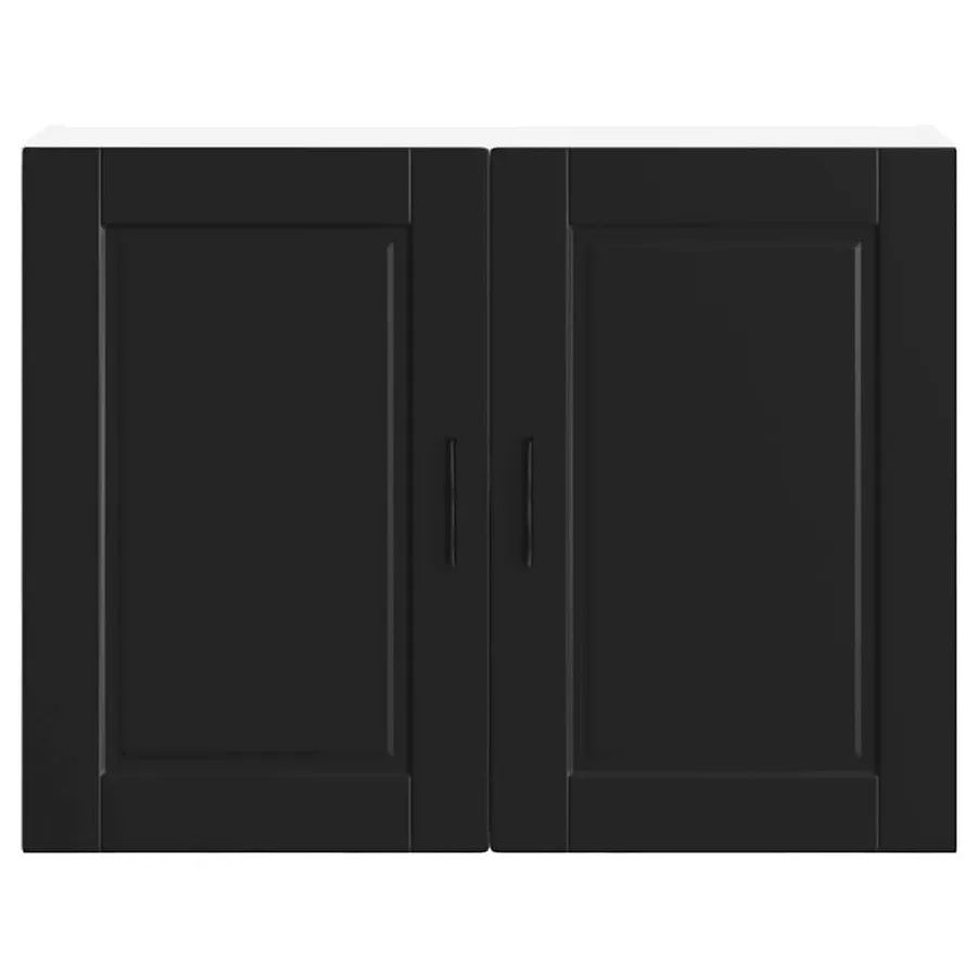 Armoire murale de cuisine Porto noir bois d'ingénierie - 6