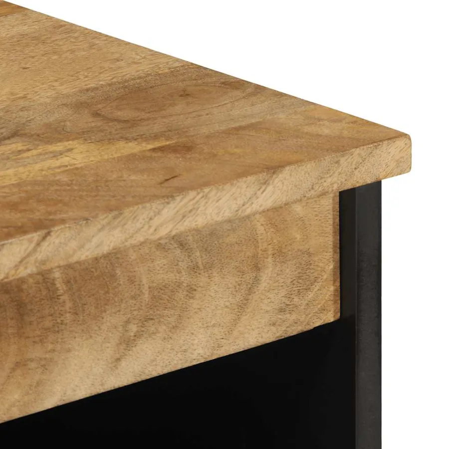 Buffet 60x33,5x75 cm bois de manguier brut massif - 6