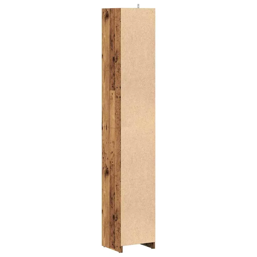 Armoire salle de bain vieux bois 30x30x183,5 cm bois ingénierie - 7