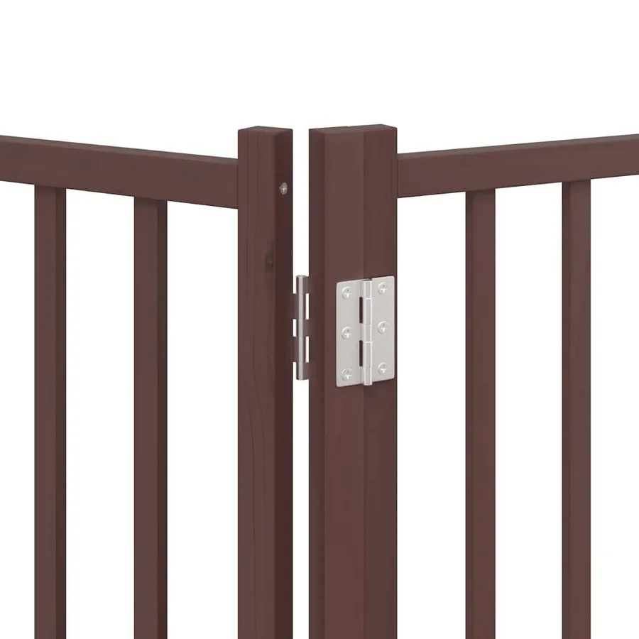 Barrière pour chien porte pliable 12 panneaux bois de peuplier - 10