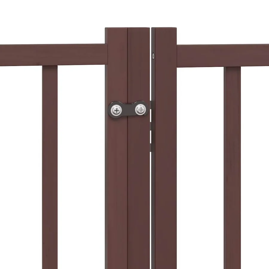 Barrière pour chien porte pliable 12 panneaux bois de peuplier - 7