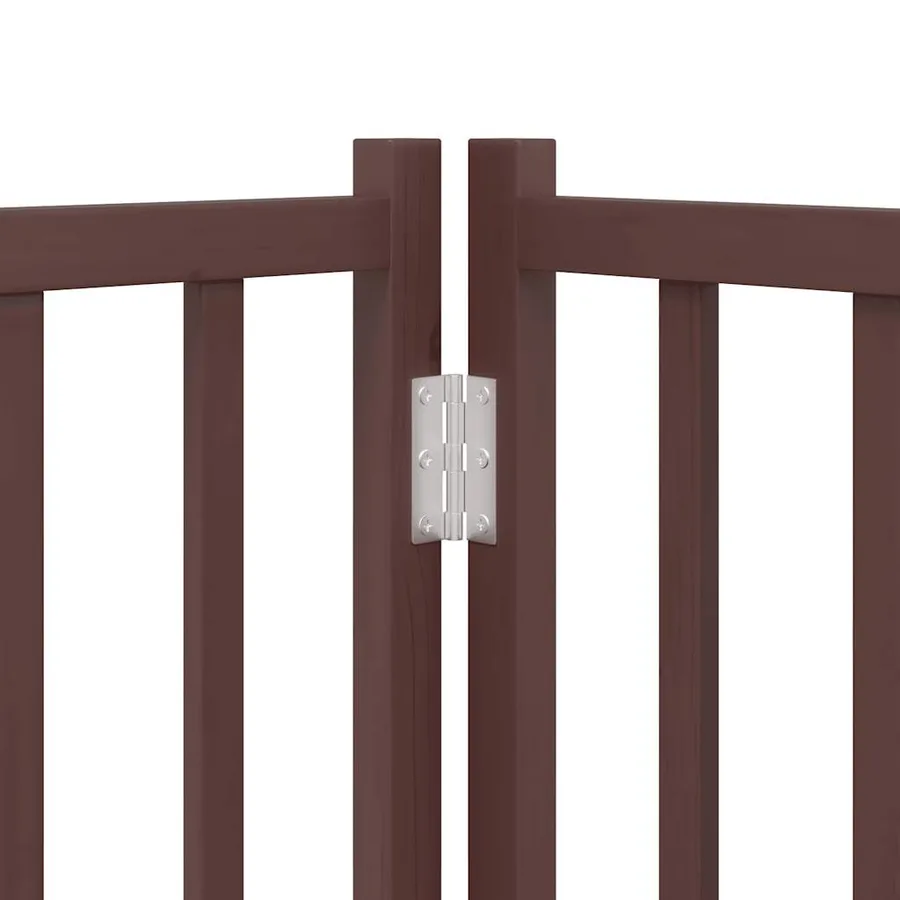 Barrière pour chien porte pliable 12 panneaux bois de peuplier - 8