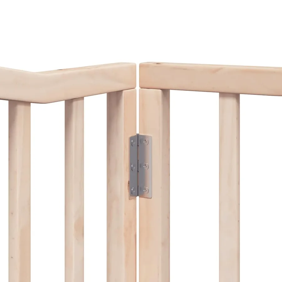 Barrière pour chien porte pliable 12 panneaux bois de peuplier - 9