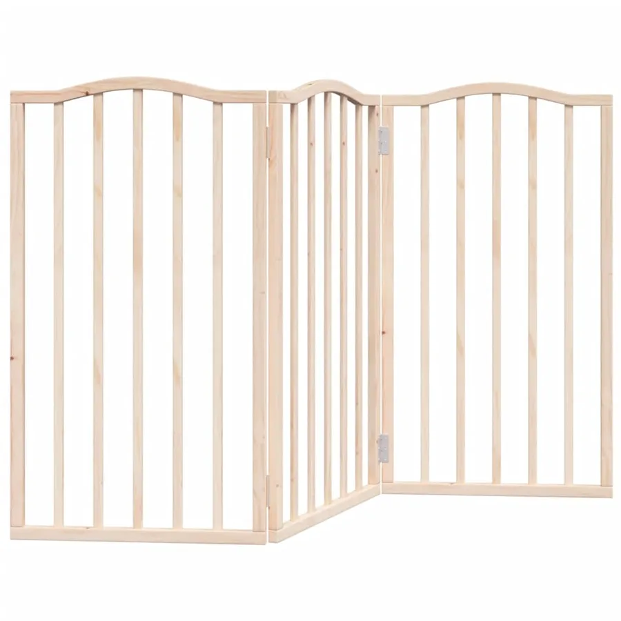 Barrière pour chien pliable 3 panneaux 150 cm bois de peuplier - 2