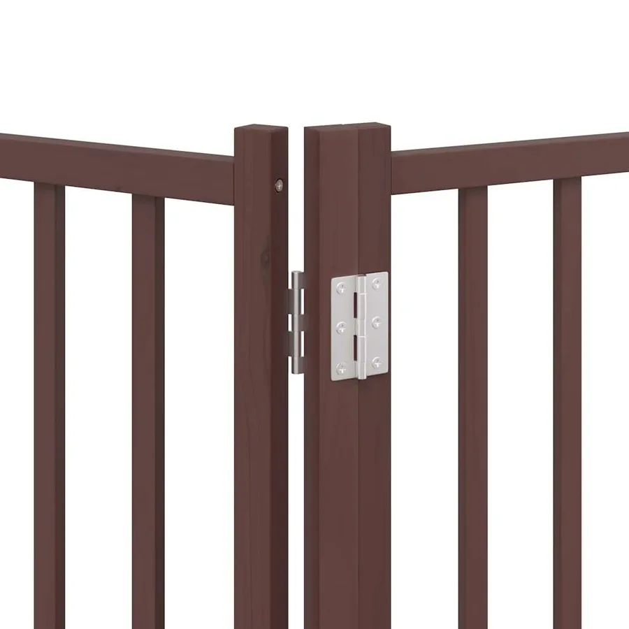 Barrière pour chien porte pliable 15 panneaux bois de peuplier - 10