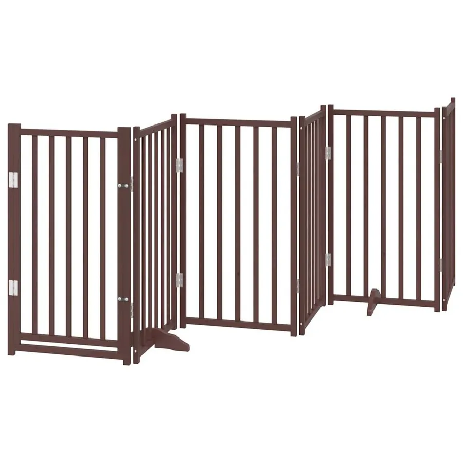 Barrière pour chien porte pliable 15 panneaux bois de peuplier - 3