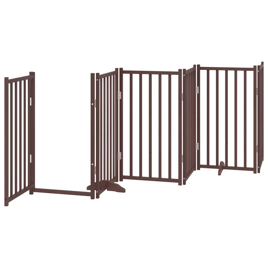 Barrière pour chien porte pliable 15 panneaux bois de peuplier - 4
