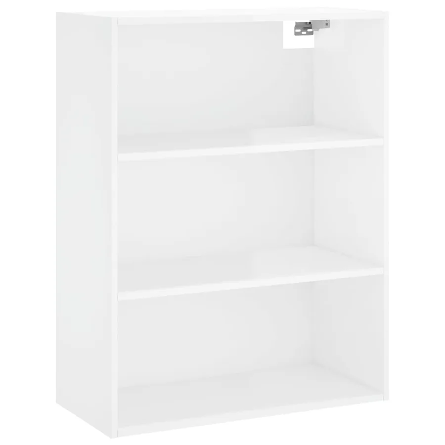Buffet haut Blanc brillant 69,5x34x180 cm Bois d'ingénierie - 5